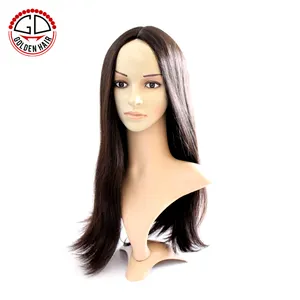 Perruque frontale lisse européenne Remy, cheveux vierges, de qualité supérieure, raie à la main, look naturel, pour hommes