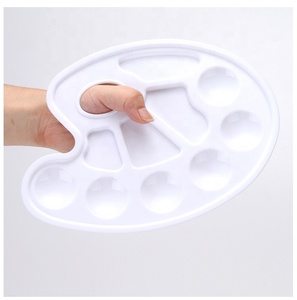 BOMEIJIA Hot Sale Cheap Plastic <strong>Oval</strong> Shape Durable <strong>Drawing</strong> Oil Paint <strong>Palette</strong> for Artist Student