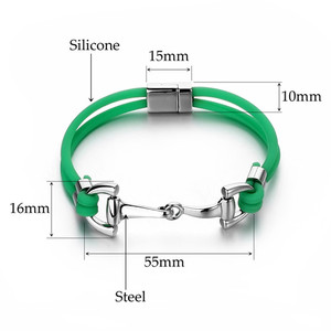 Bracelet crocodût en cuir véritable et Silicone pour cheval, vente en gros, accessoires d'équitation, collection - Product Image 6