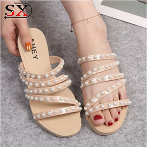 Nuova Estate Glitter Pantofole Paillettes Donne Infradito Scarpe Piatte Lady Beach Sandalo - Product Image 2