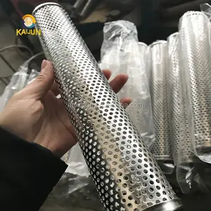 stainless steel punching filter tube / round hole punching filter element(manufacturer)