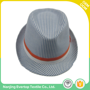 Nouvelle bande conception à la mode personnalisé unisexe d'été jazz style fedora coton chapeau pour vente - Product Image 4