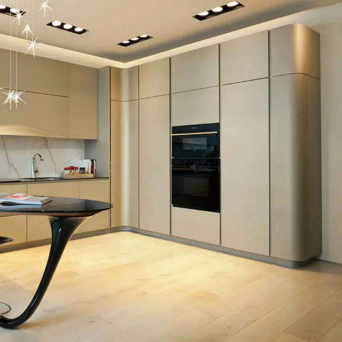 Design de interior de cozinha modular laminado