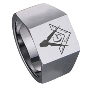 Allié express pas cher en gros argent maçonnique anneaux pour hommes - Product Image 1