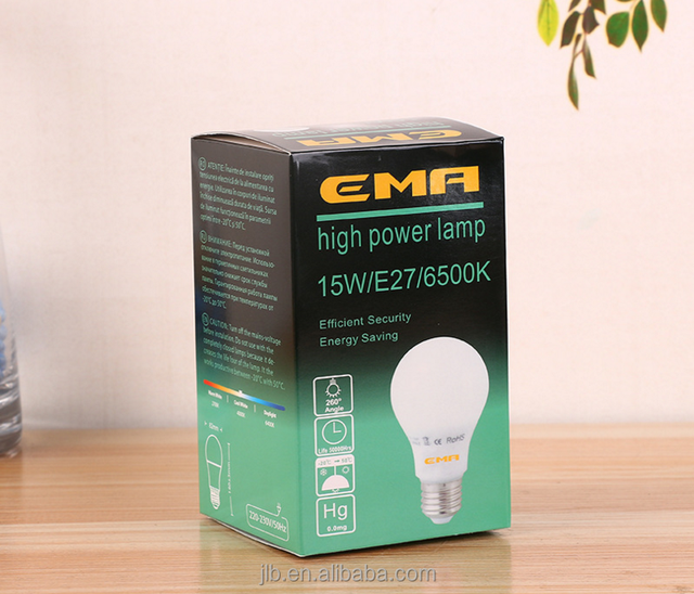 Custom Made 400gsm Matte Paper Led Light Bulb Packaging Gift Folding Box
