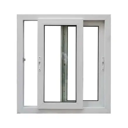 Produk baru isolasi suara PVC 2 panel jendela geser aluminium jendela PVC jendela UPVC dengan Subsills