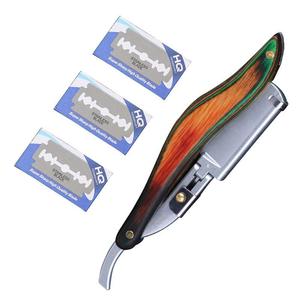 <span class=keywords><strong>Rasoir</strong></span> de barbier, kit de rasage professionnel à <span class=keywords><strong>rasoir</strong></span> droit, fait à la main pour le rasage des hommes - avec 10 lames - Product Image 4
