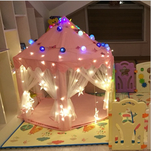 Tenda Lipat Ruang Bermain Putri, Tenda Anak Dalam dan Luar Ruangan Portabel Warna Merah Muda - Product Image 5