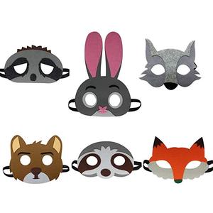 <span class=keywords><strong>Maschera</strong></span> di <span class=keywords><strong>Coniglio</strong></span> in Feltro Personalizzata e Carina, Set di 8 Maschere di Animali della Foresta in Feltro per Feste di Compleanno - Product Image 3
