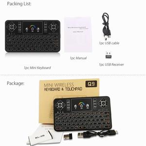 EPro Q9 retroiluminada ratón de aire 2,4G mini teclado inalámbrico con Touchpad para set top box - Product Image 6