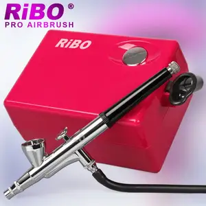 RIBO HC-21 airbrush makyaj makinesi ile airbrush kompresörü 0.4mm airbrush sprey