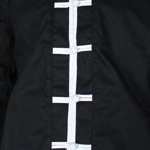 Costume Tradizionale Cinese Nero per Kung Fu in Tessuto Salutare 100% Cotone Durevole Unisex per Adulti - Product Image 5