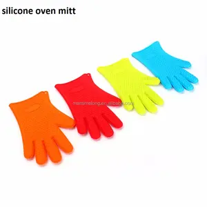 Mutfak silikon fırın eldiveni isıya dayanıklı pişirme eldivenleri
