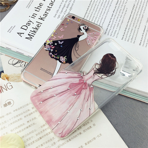 Accesorios <span class=keywords><strong>del</strong></span> teléfono al por mayor linda chica shinning suave TPU teléfono móvil caso para el iPhone 6 S 7 8 más X - Product Image 3