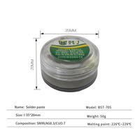 Pâte à souder à l'étain sans plomb BEST-705 de marque Silver Tin