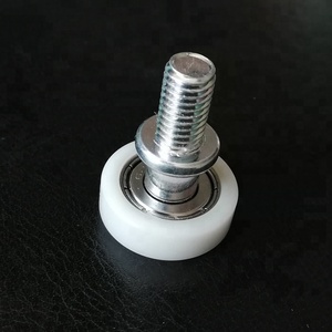 Ruota a rulli piatta in plastica <span class=keywords><strong>DR22</strong></span> da 22 mm di larghezza con cuscinetto e vite M6x10 mm per porte e finestre scorrevoli - Product Image 4
