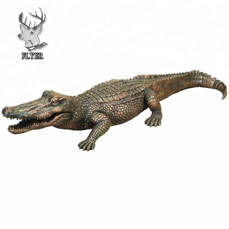 Высококачественная скульптура крокодила из натуральной смолы