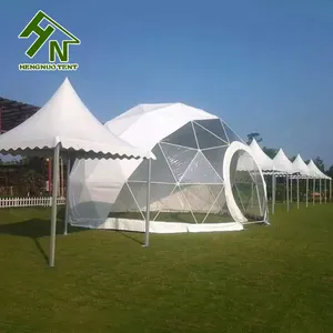 Spherical Structure Trade Show Geodesic Tent Dome 6m with Round Real Door