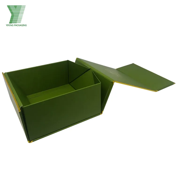 printing premium drop front sneaker and shoe gift boxes for men joggers collapsible green foldable paper box packaging