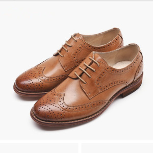 LOGO personalizzato fatto a mano classico in vera pelle con lacci abito formale scarpe <span class=keywords><strong>oxford</strong></span> per donna e uomo - Product Image 1