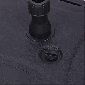 Đen Đồ Nội Thất Ngoài Trời Đương Đại Ô Chủ Đứng Ô Cơ Sở Rỗng Nước Đầy Vuông Nhựa 1.35M Ngoài Trời Dù - Product Image 5