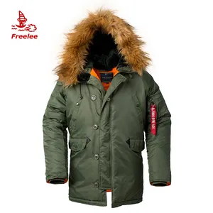 jaqueta militar casaco simples Suppliers-N3b casaco com capuz de pele, de inverno, militar, russo, quente e grosso