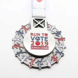 النحاس ميدالية نسخة Suppliers-تصميم جديد مخصص لألعاب الماراثون بميدالية مسابقات فضية
