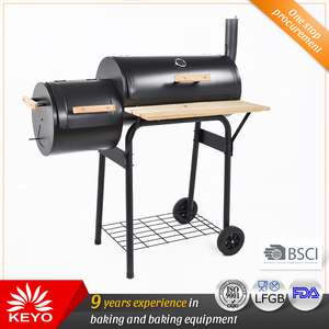 Patio trasero Casa Fumador Parrilla de Carbón de <span class=keywords><strong>Barbacoa</strong></span> Con <span class=keywords><strong>Chimenea</strong></span> - Product Image 2