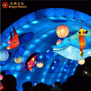 Acheter Lanternes De Soie Zigong Chine Océan Monde Poulpe Requin Arc Lanterne Éclairage - Product Image 5