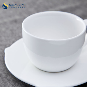 LOGOTIPO personalizado Moderno Antiguo <span class=keywords><strong>de</strong></span> la Forma Redonda <span class=keywords><strong>de</strong></span> Porcelana Blanca 210 ml Taza <span class=keywords><strong>de</strong></span> Té y Platillo - Product Image 5