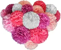 शादियों/जन्मदिन पार्टियों/गोद भराई कागज फूल सजावट टिशू पेपर पोम Poms