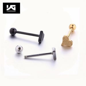 <span class=keywords><strong>Piercing</strong></span> alla lingua in acciaio inossidabile anello con lingua a forma di cuore opaco anelli per capezzoli con bilanciere <span class=keywords><strong>gioielli</strong></span> <span class=keywords><strong>piercing</strong></span> per il corpo - Product Image 4