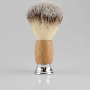 Natural Bamboo Handle and badger Nylon Hair Shaving Brush