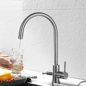 Keran dapur baja tahan karat 3 dalam 1, keran air panas/dingin dengan katup keramik untuk dapur mewah kualitas tinggi - Product Image 4