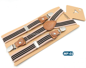 <span class=keywords><strong>Tirantes</strong></span> <span class=keywords><strong>con</strong></span> Hebilla de Hierro en Forma de Y, Estilo Moderno, Textura de Madera, Poliéster+Elastodiene, para Niños y Niñas, Decorativos para Uso Diario - Product Image 2
