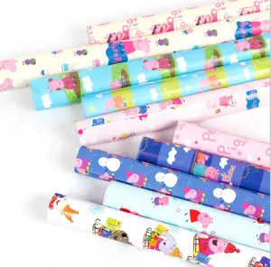 Fresh design geschenk verpackung papier rolle für kinder mit nette piggy muster