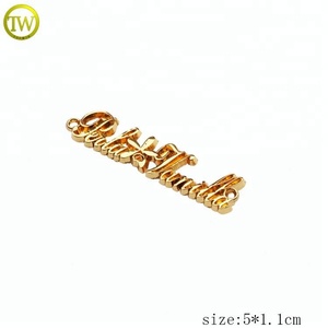 Alaşım altın şirket marka Metal alfabe etiket giyim Metal mektup logolar - Product Image 2