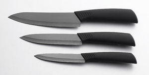 4 Cái Màu Đen Blade Satin Kết Thúc ABS Xử Lý Gốm <span class=keywords><strong>Knife</strong></span> <span class=keywords><strong>Set</strong></span> - Product Image 2