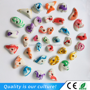 On promotion,climbing wall handles with double color