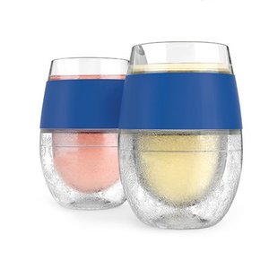 冷凍ビールジョッキ冷凍ジェルダブルグラス16オンス冷凍アイスカップ冷凍ミルクコーヒー赤ワインと半透明の飲料