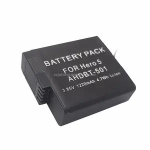 黑色1220毫安原始版本1.55 GoPros 5 4s 4 3 + 3电池，AHDBT501相机配件