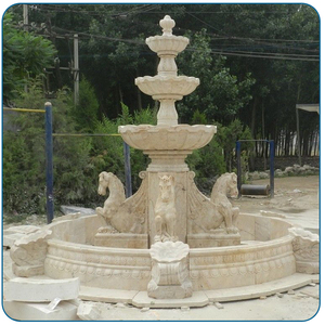 Fuente de Piedra para decoración de jardín al aire libre, piedra Natural de gran tamaño, cascada de mármol blanco, agua di TVI - Product Image 4