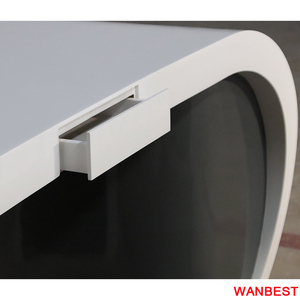 Modern Artificial Stone Curved Google Office Desk Executive Boss <strong>Computer</strong> <strong>Table</strong> Design with <strong>Cabinet</strong> - Product Image 6