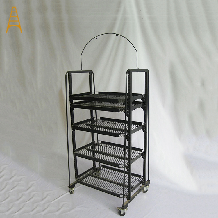 Benutzer definierte Schicht Snack Chocolate Candy Bar Display Rack Stand mit Rad