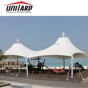 Blackout 1050 Gsm 1250 Gsm PVC Knife Coated Panama Tarpaulin Vải Kiến Trúc Cấu Trúc Màng Căng Vải - Product Image 6