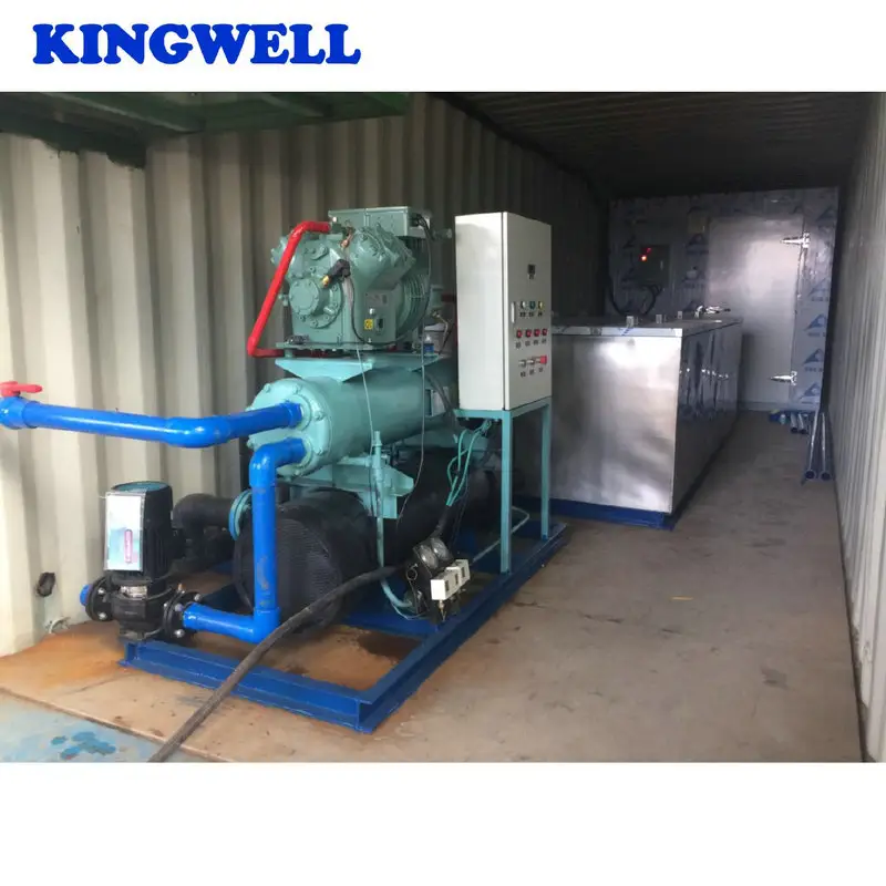 5tons per day easy moving containerized ice plant for block ice