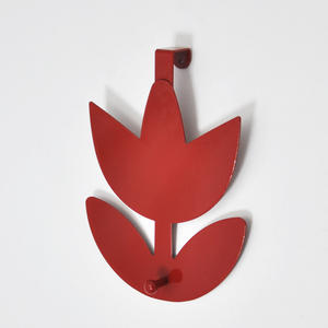 Modern design red square shaped overdoor hanger with 5 <b>hooks</b> - Product Image 5