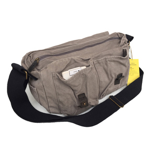 Sac messager vintage Virginland, loisirs et sport, toile de coton 16 oz, sac à bandoulière pour adolescents avec étui pour téléphone, fermeture éclair, toutes saisons - Product Image 2