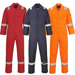 Offshore Work Safe FR Coverall Supplier 5.9oz Aramid Coverall Protect Against Fire
