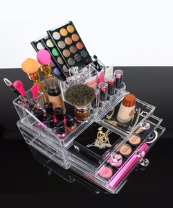 Organizzatore di Trucco acrilico Per Cosmetici di Stoccaggio-<span class=keywords><strong>2</strong></span> Pezzo di Qualità di Visualizzazione Per Make Up & Jewelry - Clear Organizer Caso supporto - Product Image 5